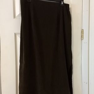 Long suede-like skirt